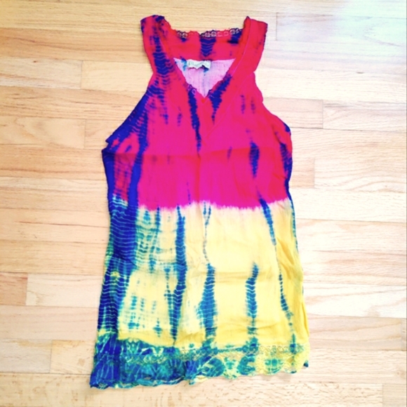 Handmade Tie Dye Tank Festival Wear - Picture 1 of 6